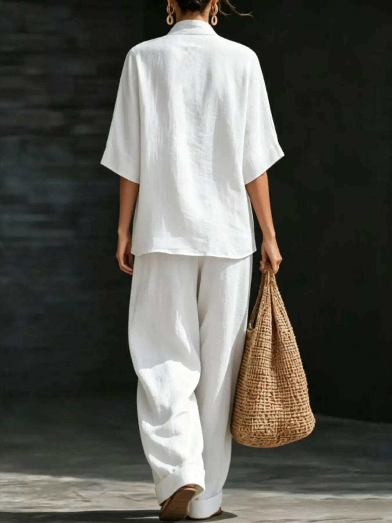 Women's Loose Casual Comfortable Solid Color 2-Piece Set Spring/Summer 2026 Fashion European American Cross-Border Style